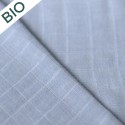 Tissu lange double gaze de coton Bio bleu clair