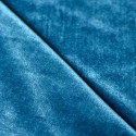 Tissu velours extensible fleurs bleu