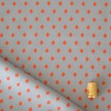 Tissu viscose à motifs gemstone orange