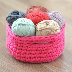 Kit crochet corbeille trapilho