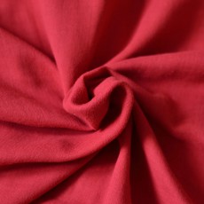 Tissu double-gaze gauffré coton Bio rouge cerise