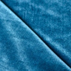 tissu velours fleurs incrustées bleu pétrole