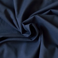 Tissu voile de coton bleu marine