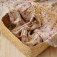 Tissu double-gaze fleurs rose beige Coton Bio à coudre vintage