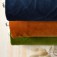 Tissu jersey velours éponge nicky rouille, bleu marine et vert