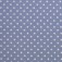 Popeline de coton pois bleu gris