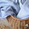Tissu rayures lin coton bleues pour chemise