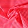 Coton à carreaux vichy rouge framboise sur fond rose clair Frou Frou