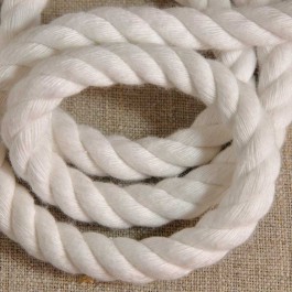 Cordelière blanche coton 10 mm