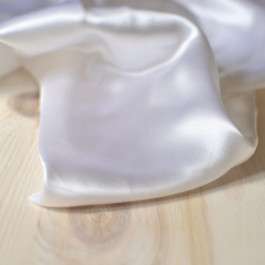 Tissu satin de soie blanc pour lingerie, robe de mariée
