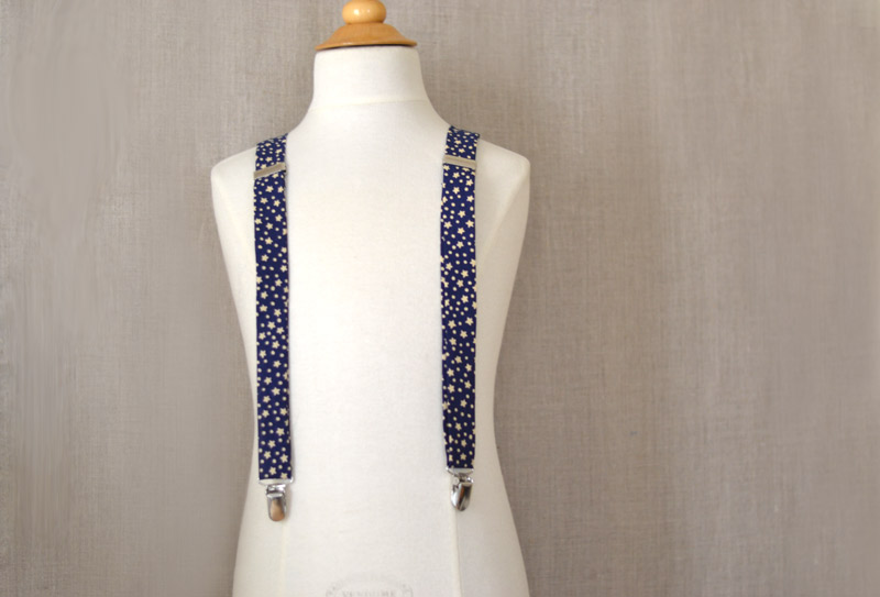 DIY: adjustable stars suspenders finished