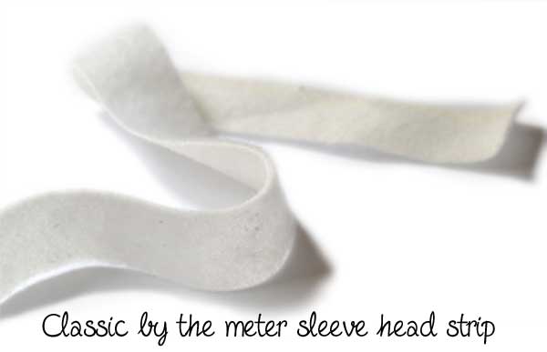 by the meter white sleeve head strip