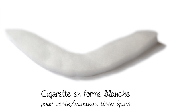 cigarette couture en forme blanche