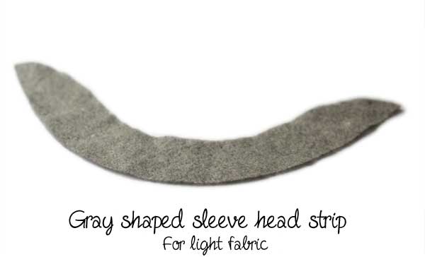 gray shaped sleeve head strip