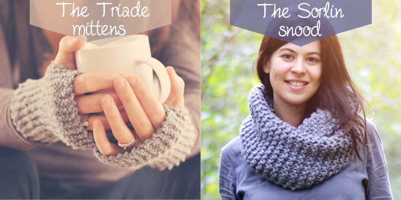 Beginners Snood and Mittens knitting kits